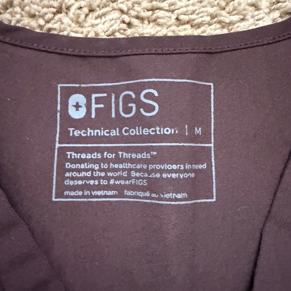 FIGS Technical Collection Scrub Set Unisex Medium Zamora Jogger Brown Mahogany - Picture 5 of 5